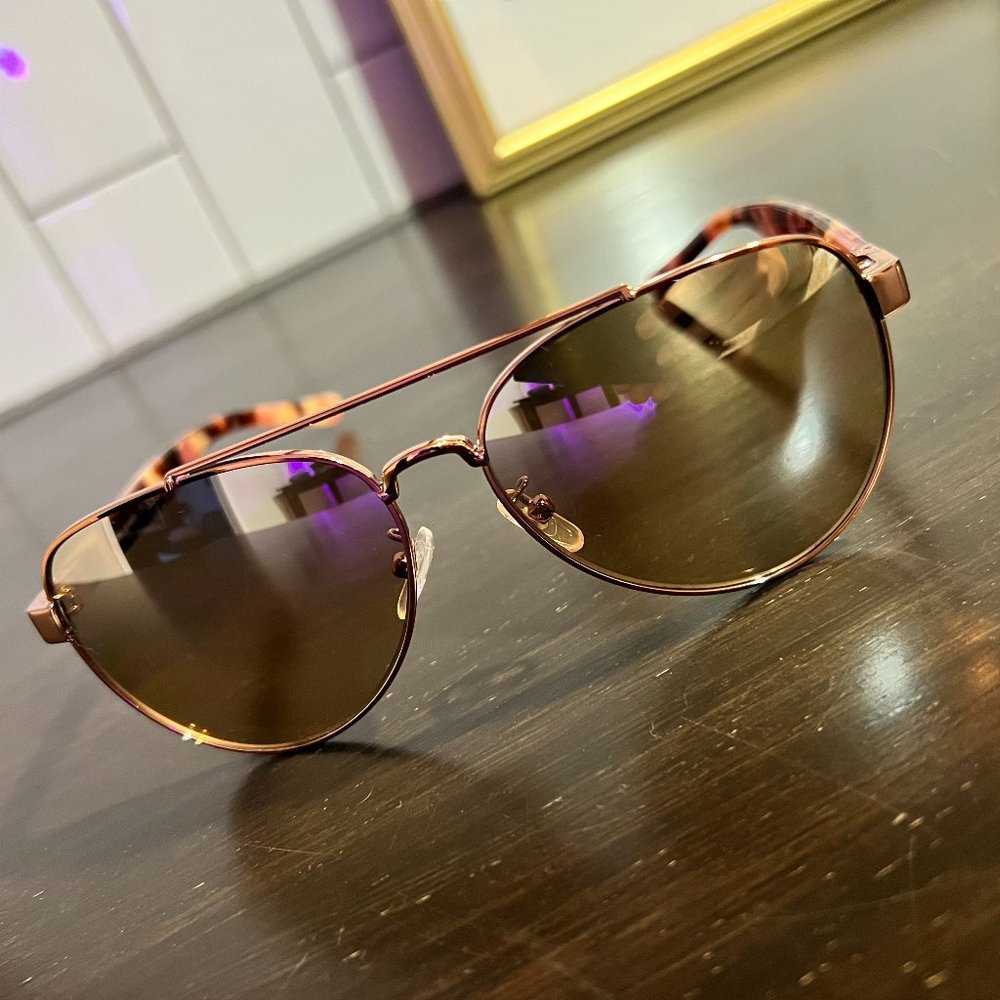 *Mint Condition* Rose Gold Tory Burch Aviator Sunglasses